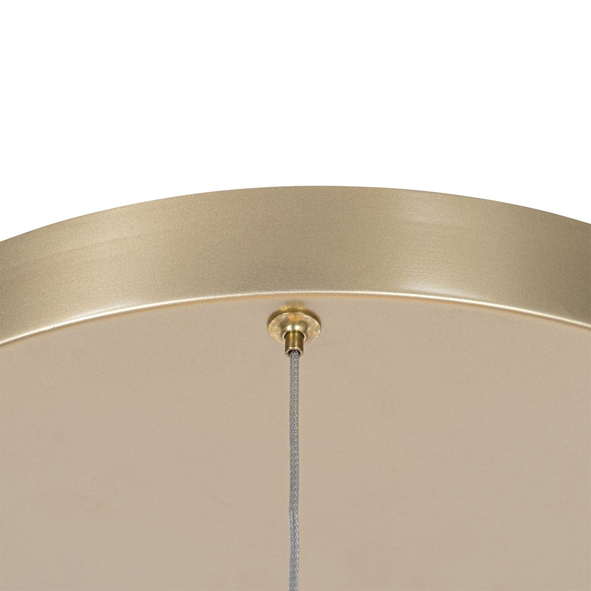 Hanglamp messing rond incl. LED 3-staps dimbaar 3-lichts - Lyani