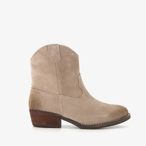 TwoDay meisjes western enkellaarsjes beige