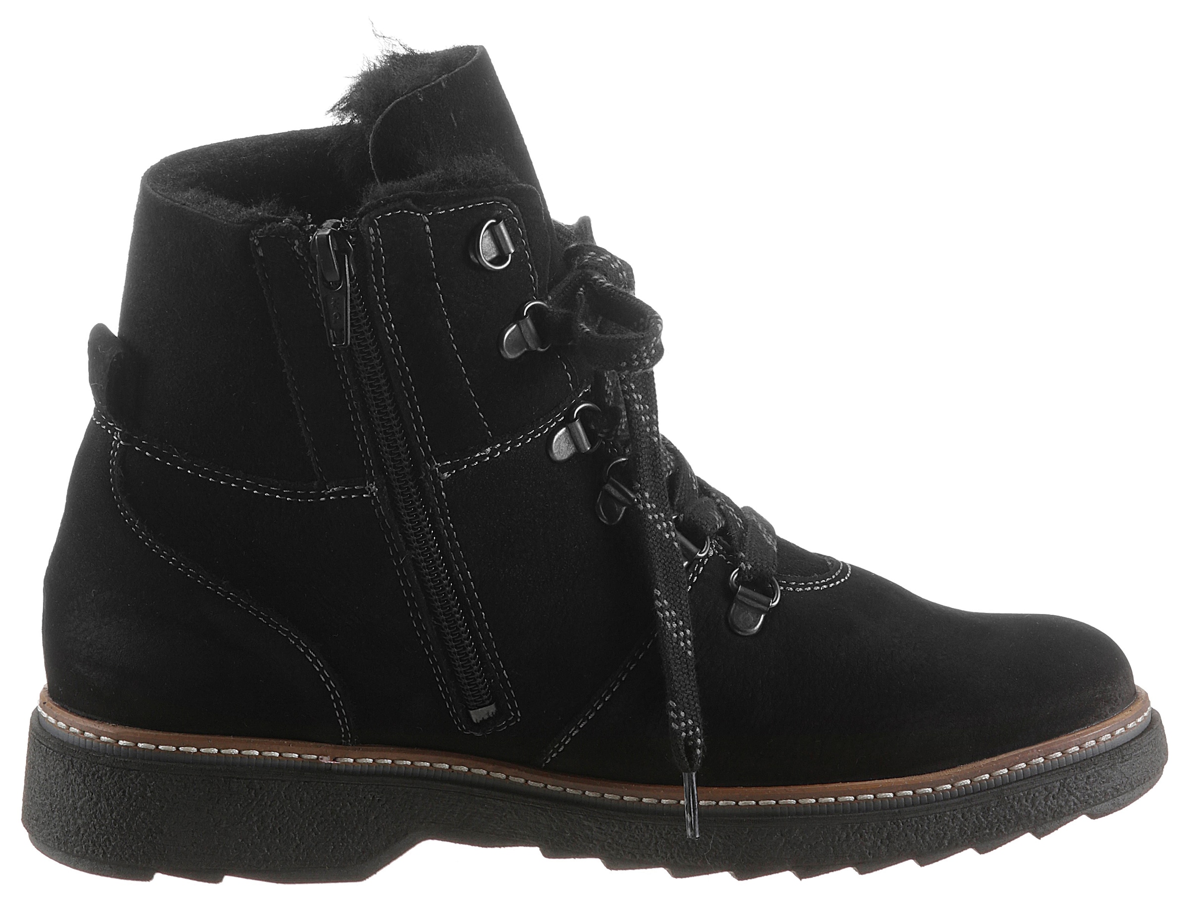 Waldläufer Winterboots »HITOMI«  , Outdoorboots, Schnürboots mit Lammfellfutter, H-Weite