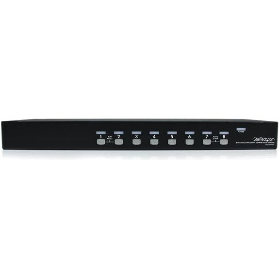 StarTech.com Switch KVM USB VGA à 8 ports avec OSD - Commutateur écran clavier souris à montage en rack 1U