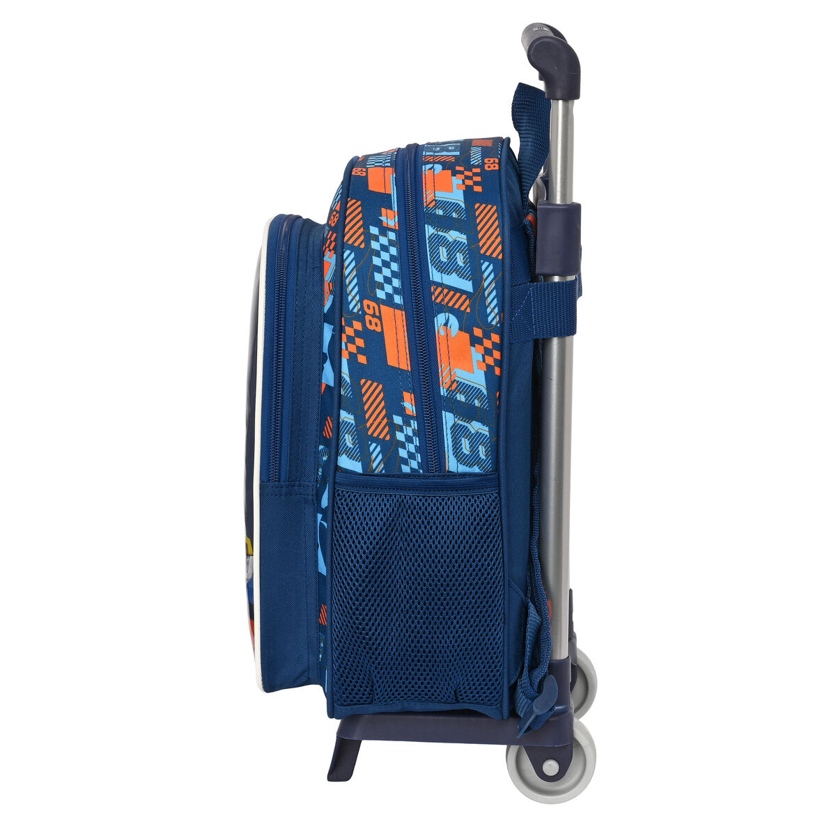 Mochila escolar Hot Wheels Speed Club com rodas