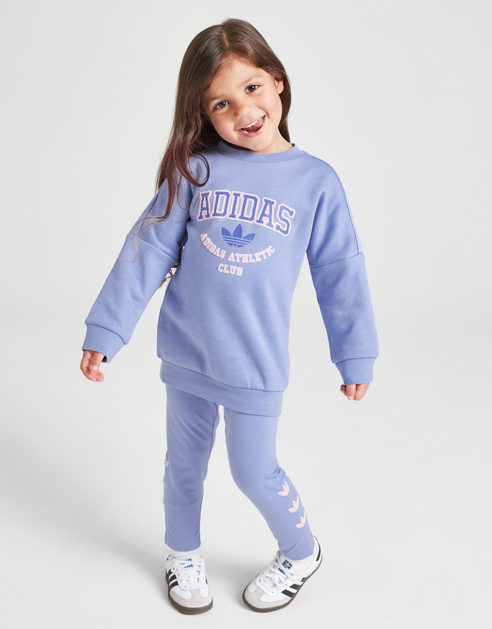 adidas Originals Girls' Varsity Crew Sweatshirt/Leggings Set Infant