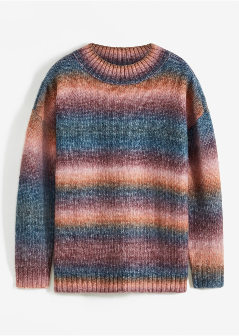 Pull avec dégradé de couleur et teneur en laine