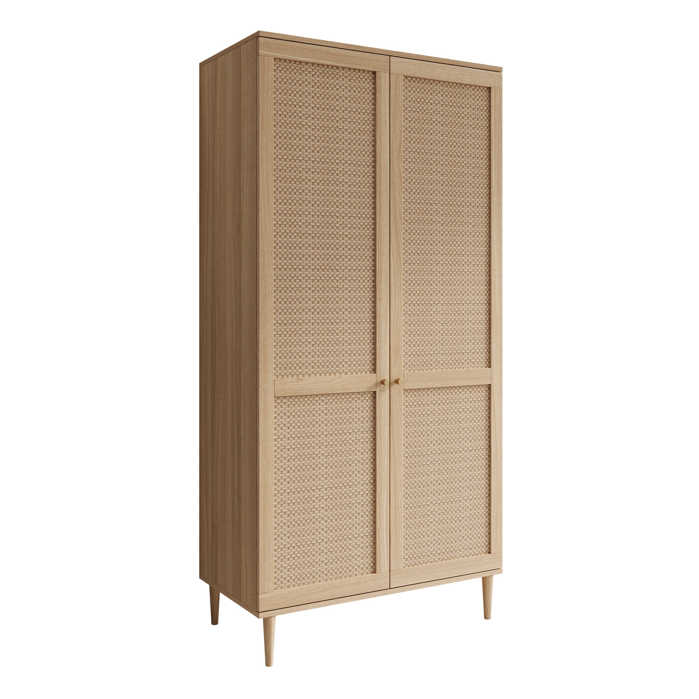 Meubella - Crimson - Kledingkast 2-deurs - Eiken - 110x52x208 cm