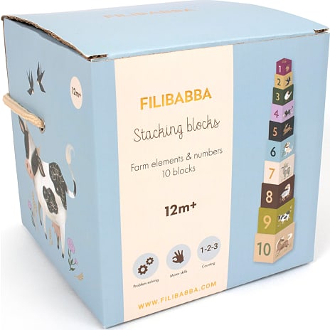 Filibabba stableklodser med bondegårdsdyr