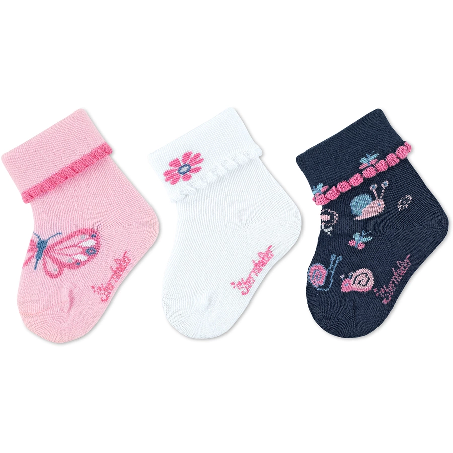 Sterntaler Baby-Söckchen Schmetterling, 3er-Pack weiss