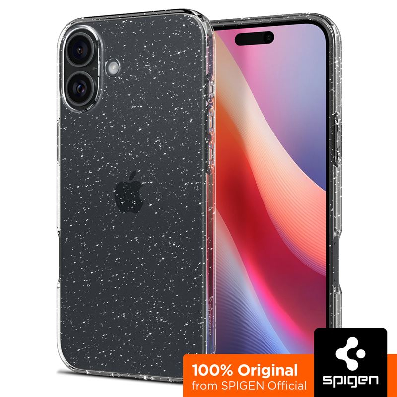 iPhone 16 Liquid Crystal Glitter Case Gummi Hülle (ACS08192) - Crystal Quartz
