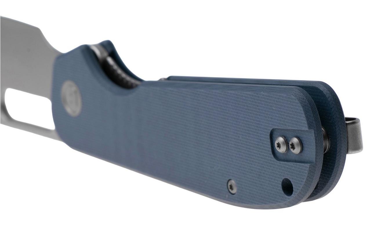 Eutektik EFD EFD-DSW-L Stonewashed 14C28N, Blue G10, linkshandig zakmes