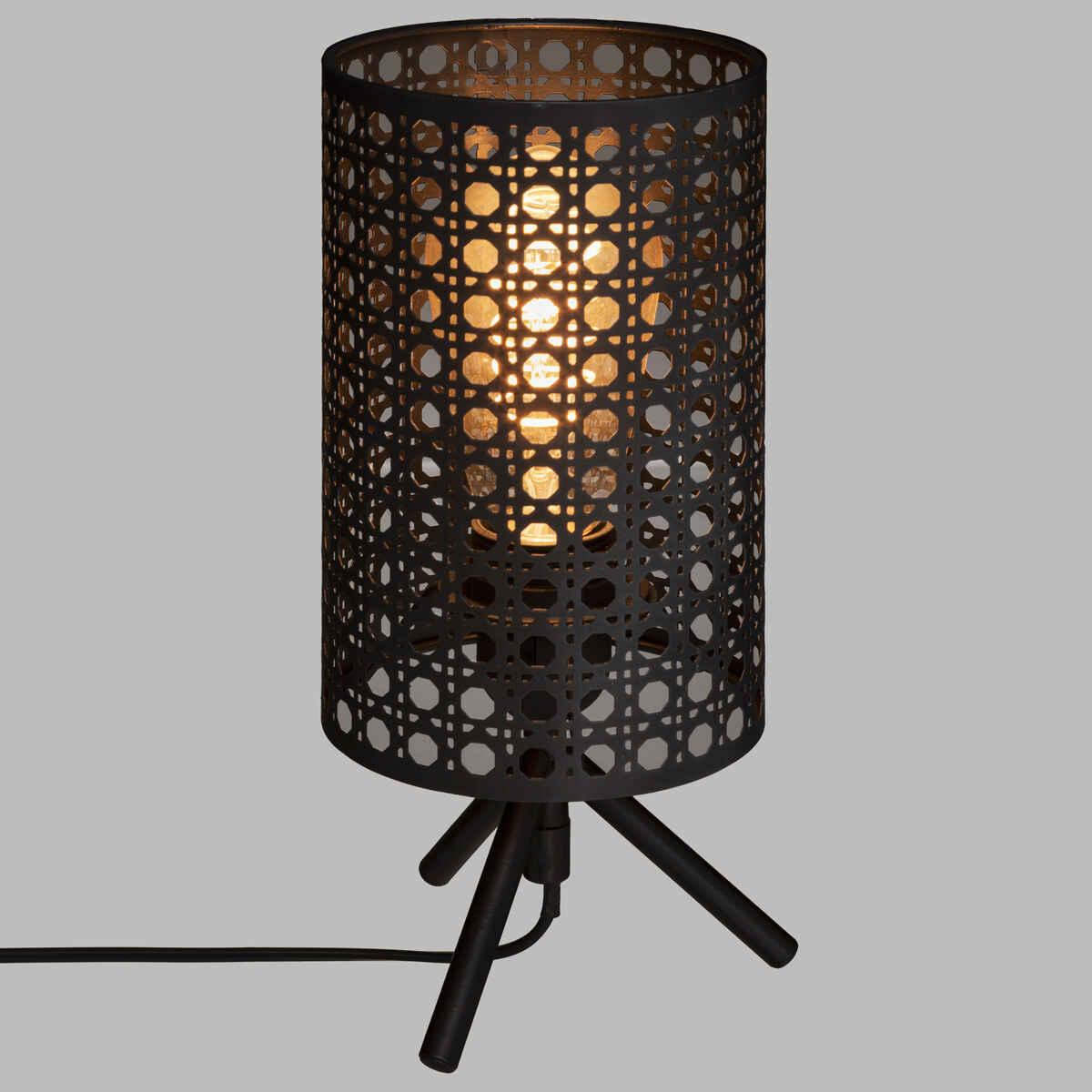 LAMPE DROITE KATEL NOIR H.28CM