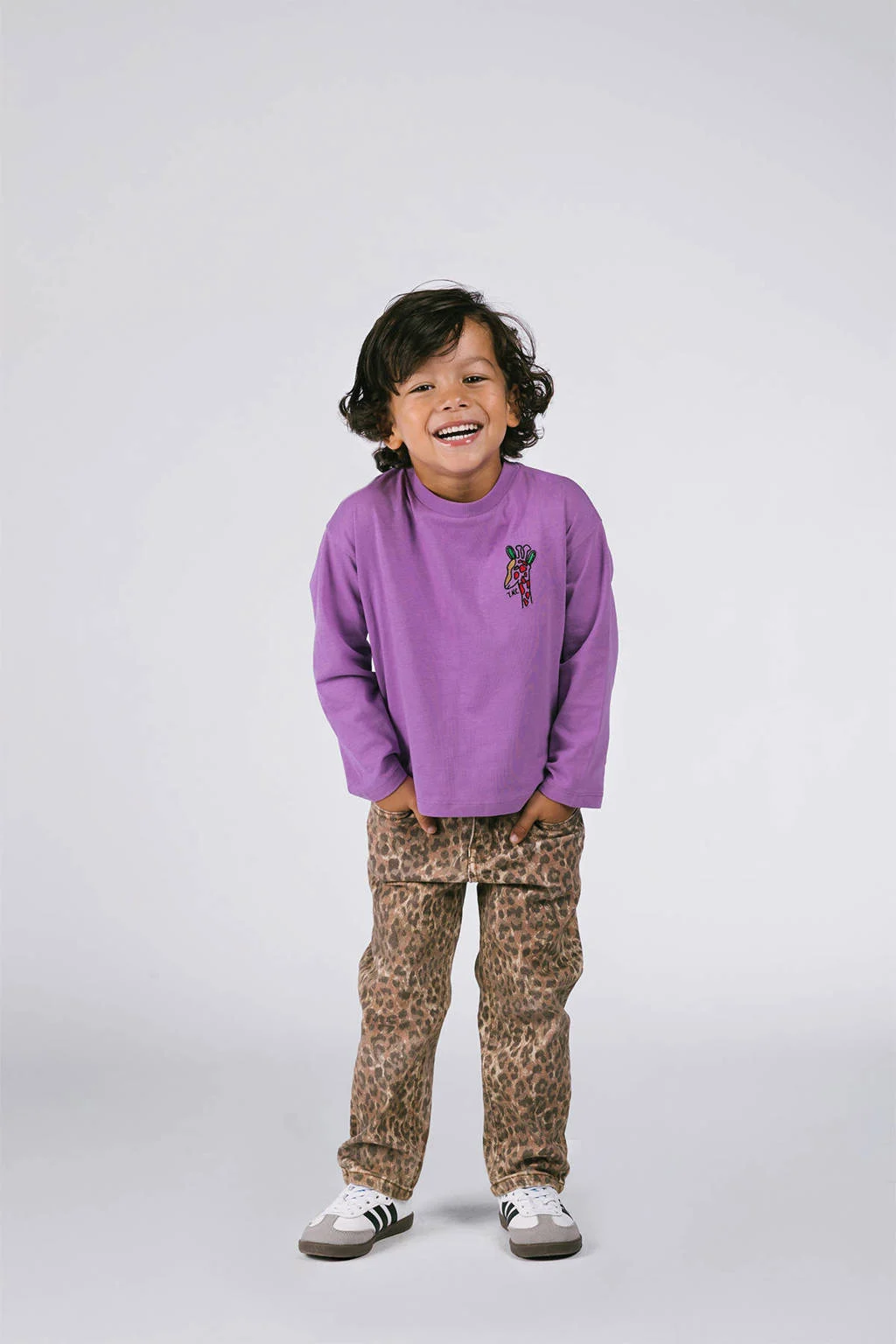 The New Chapter denim straight casual broek bruin