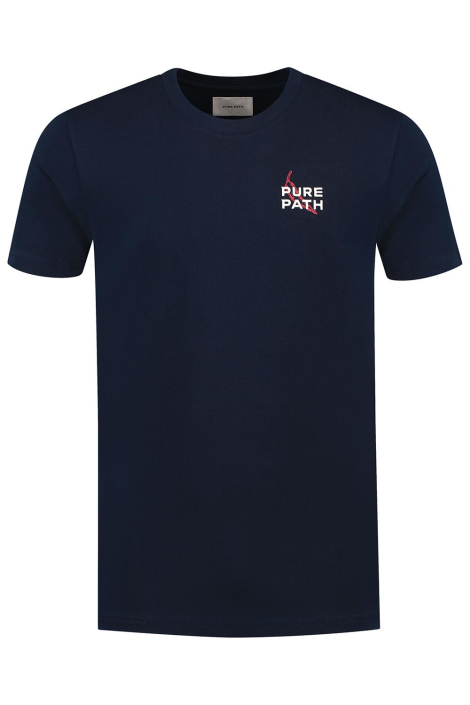 Pure Path blauwe heren t-shirt