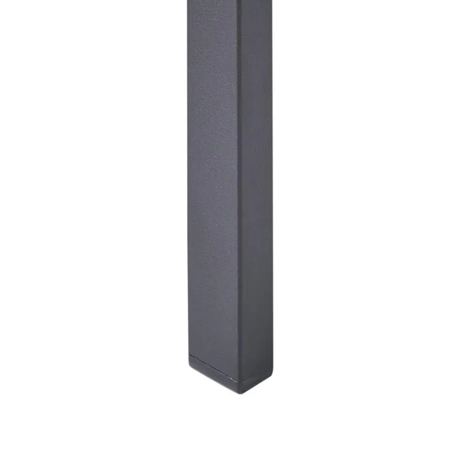 VERNIO - Tuinstoel set van 6 - Zwart - Kunsthout/Aluminium