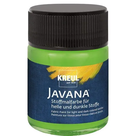 KREUL Javana Stoffmalfarbe für helle und dunkle Stoffe Blattgrün 50 ml