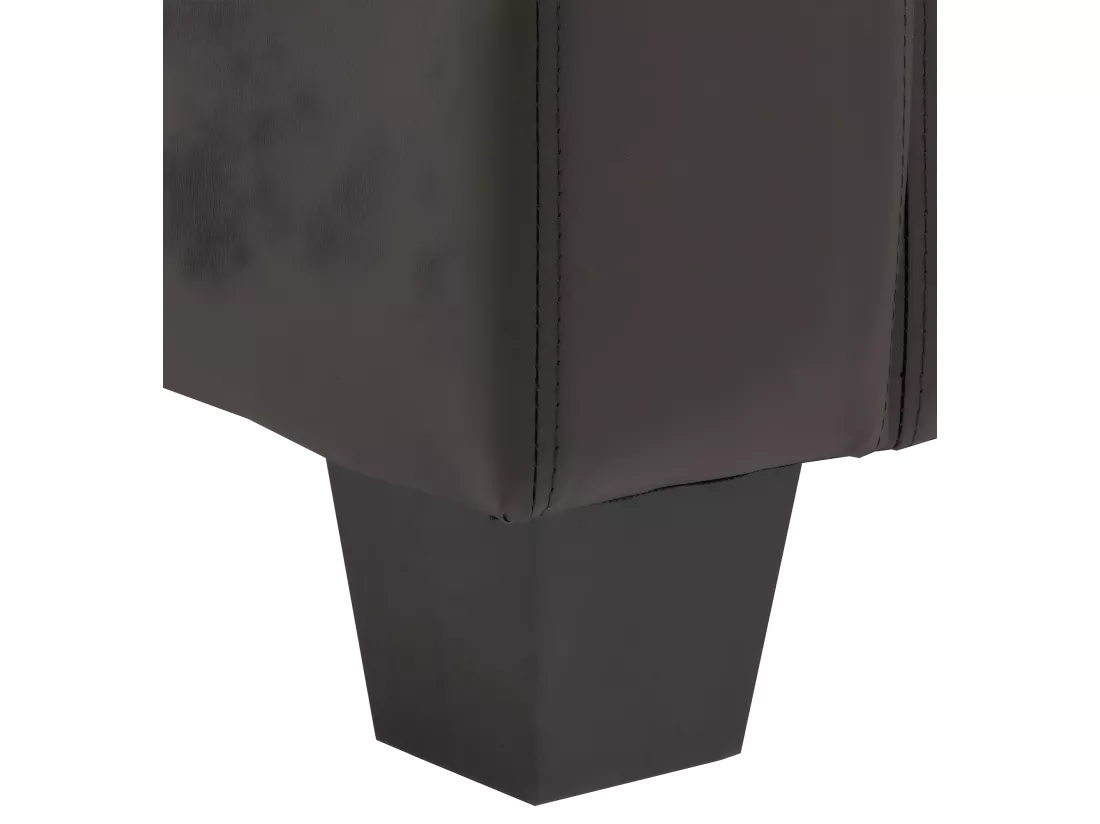 Fauteuil lounge Lille, simili-cuir café