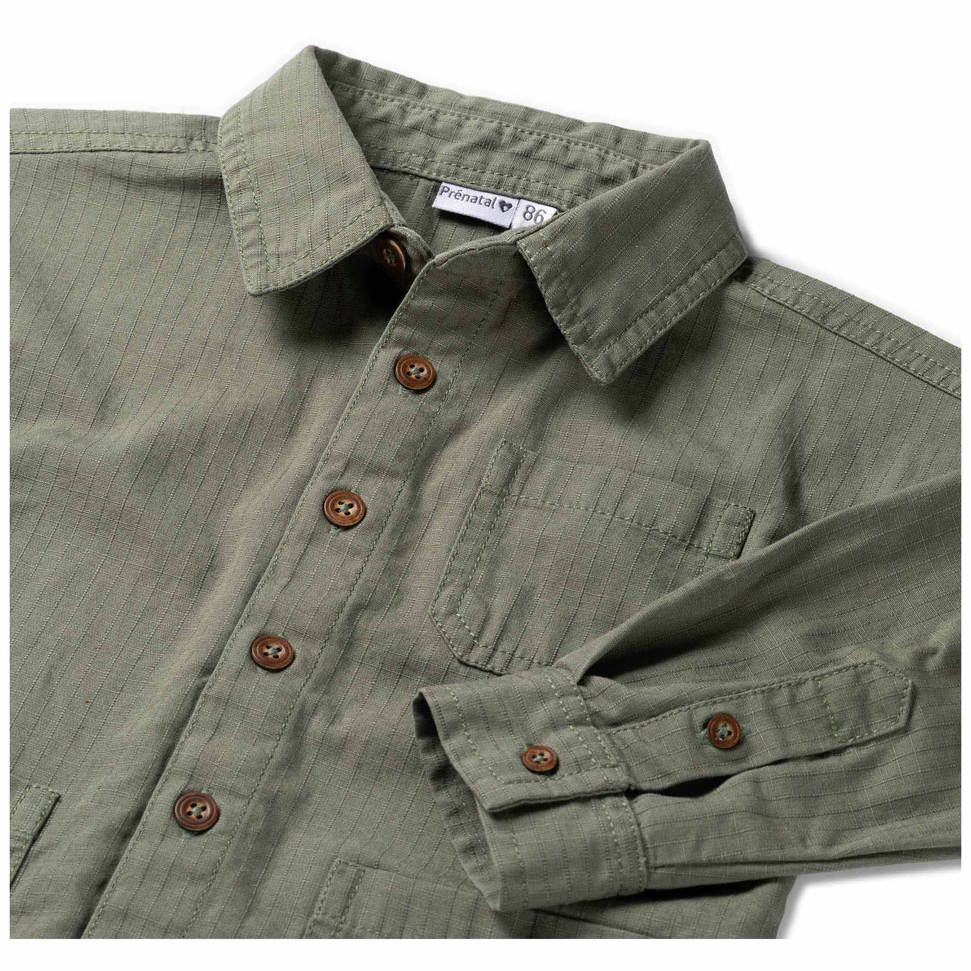 Prénatal peuter blouse lange mouwen effen groen