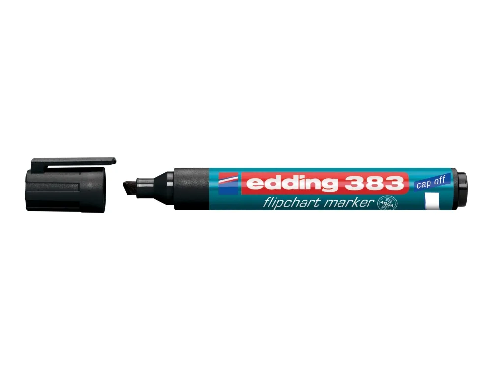 edding 383 flipchart - Markør - for flip-over tavle - sort - vandbaseret blæk - 1-5 mm