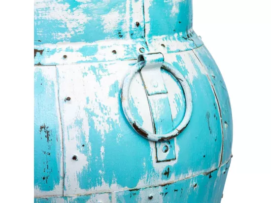 Vase en métal vieilli vert 45x45x60h cm
