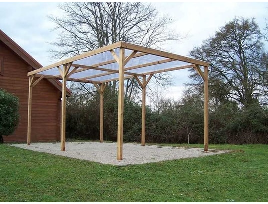 HABRITA - Pergola fabriquée en bois massif traité - dimensions 3,00x5...