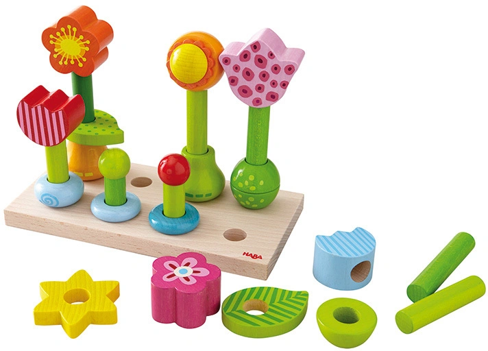 Steckspiel – Blumengarten aus Holz