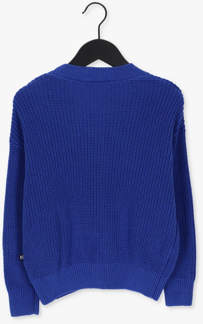 CARLIJNQ blauwe carlijnq vest knitted cardigan - cobalt blue