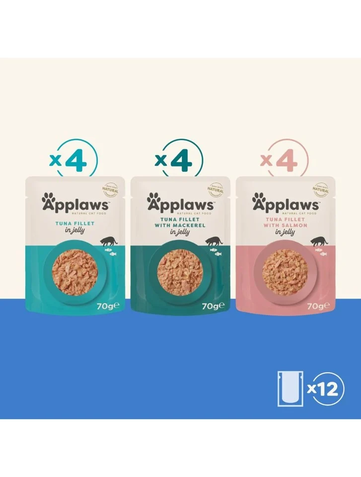 Applaws - Multipakke Fisk, Gele - 12x70g