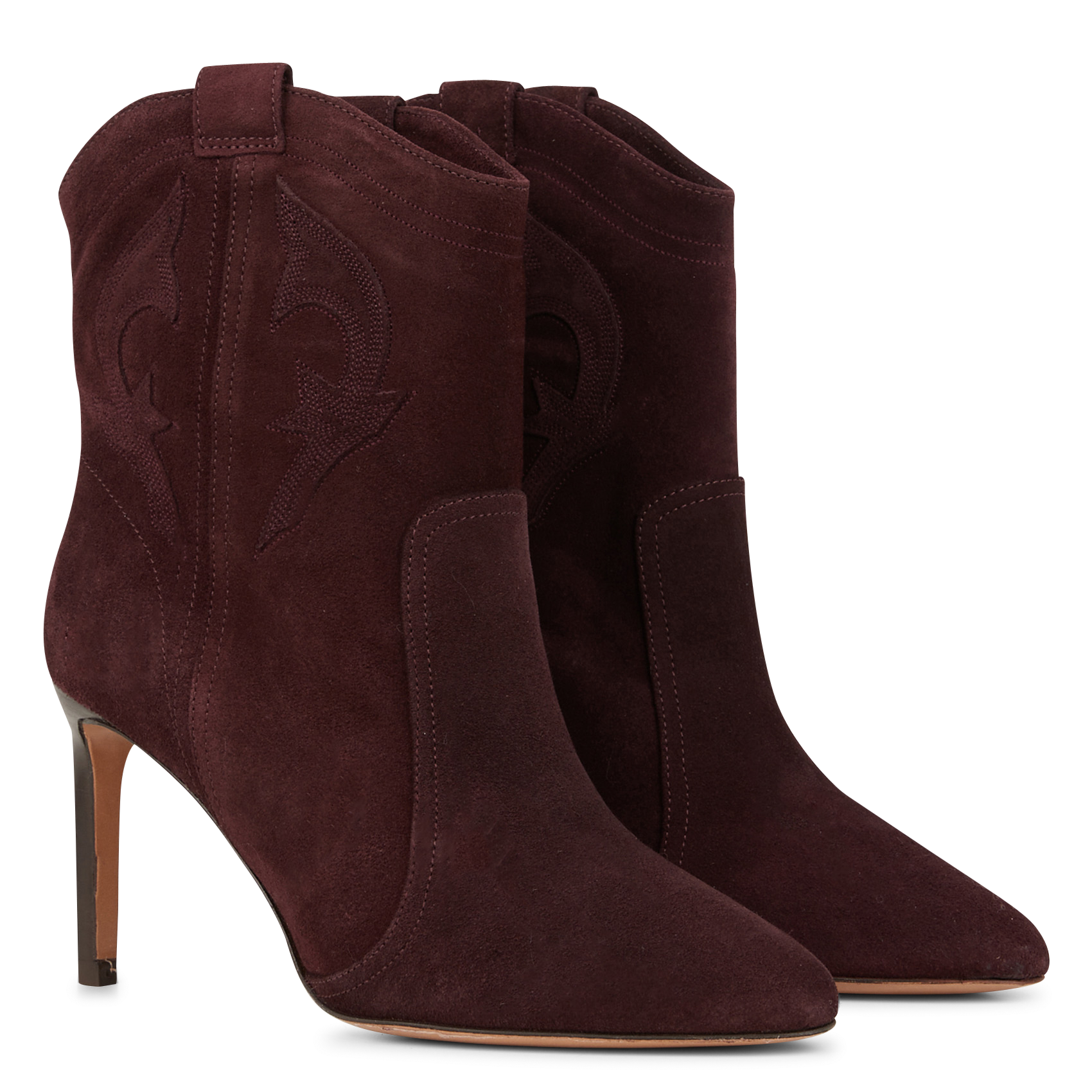 CAITLIN - Bottines western à talon haut| Violet