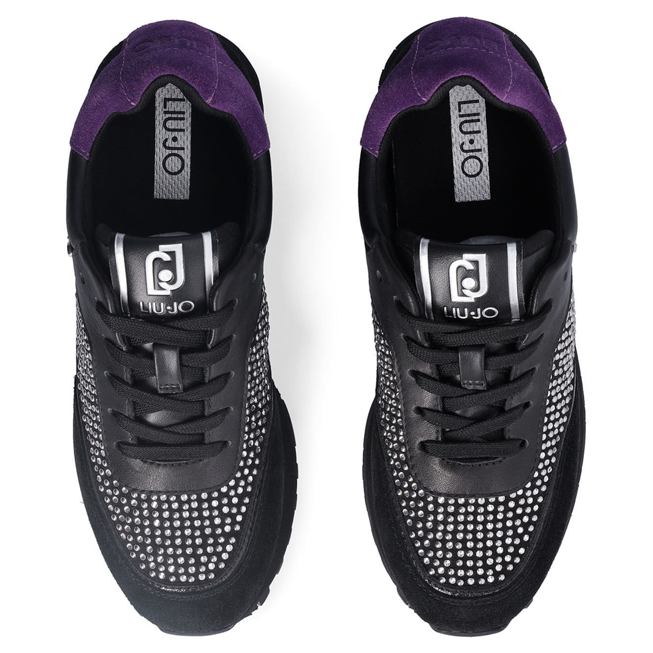 Liu-Jo Sneakers en Cuir Lila noir/violet