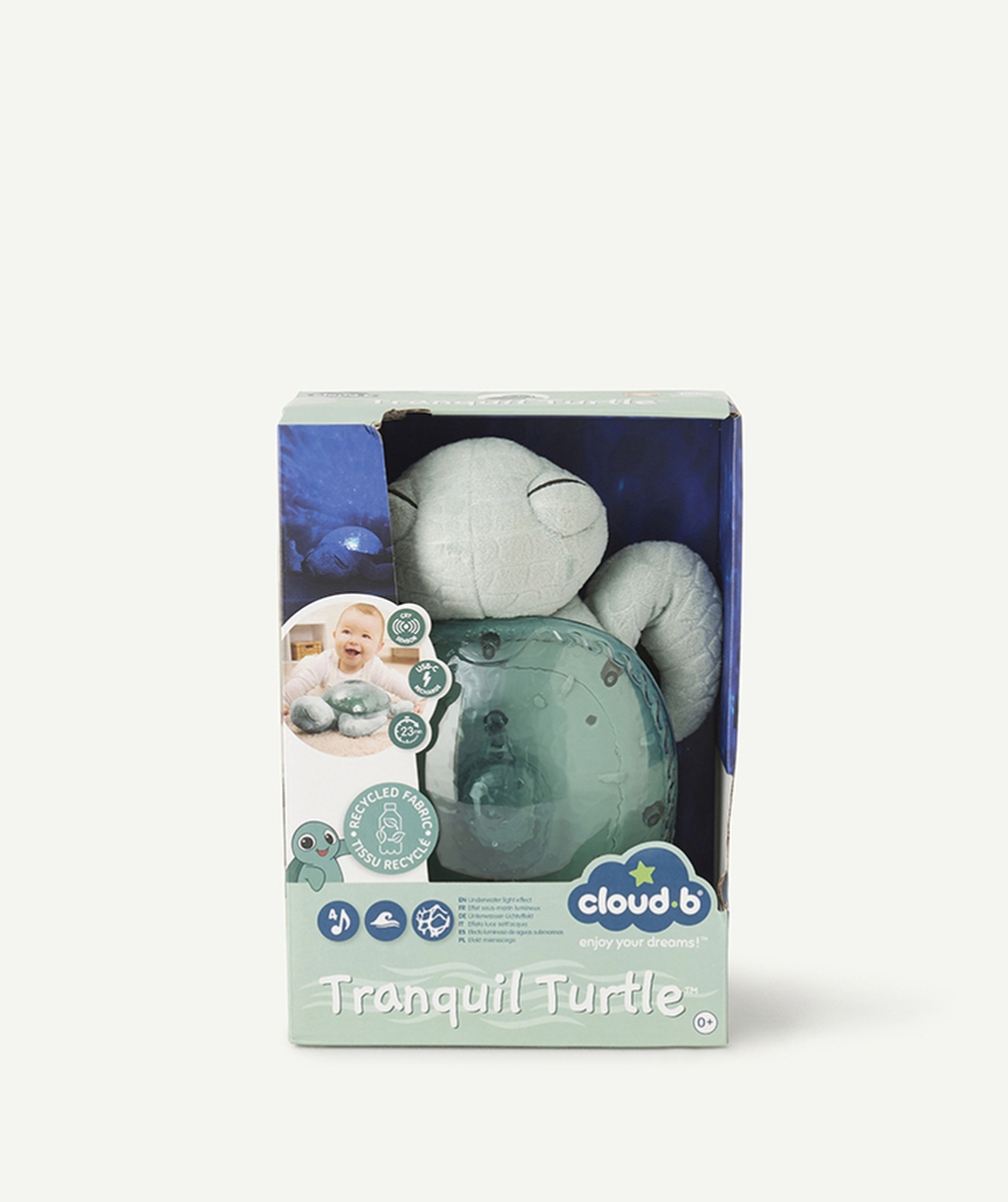 CLOUD Bveilleuse tortue musicale et lumineuse verte en fibres recyclées