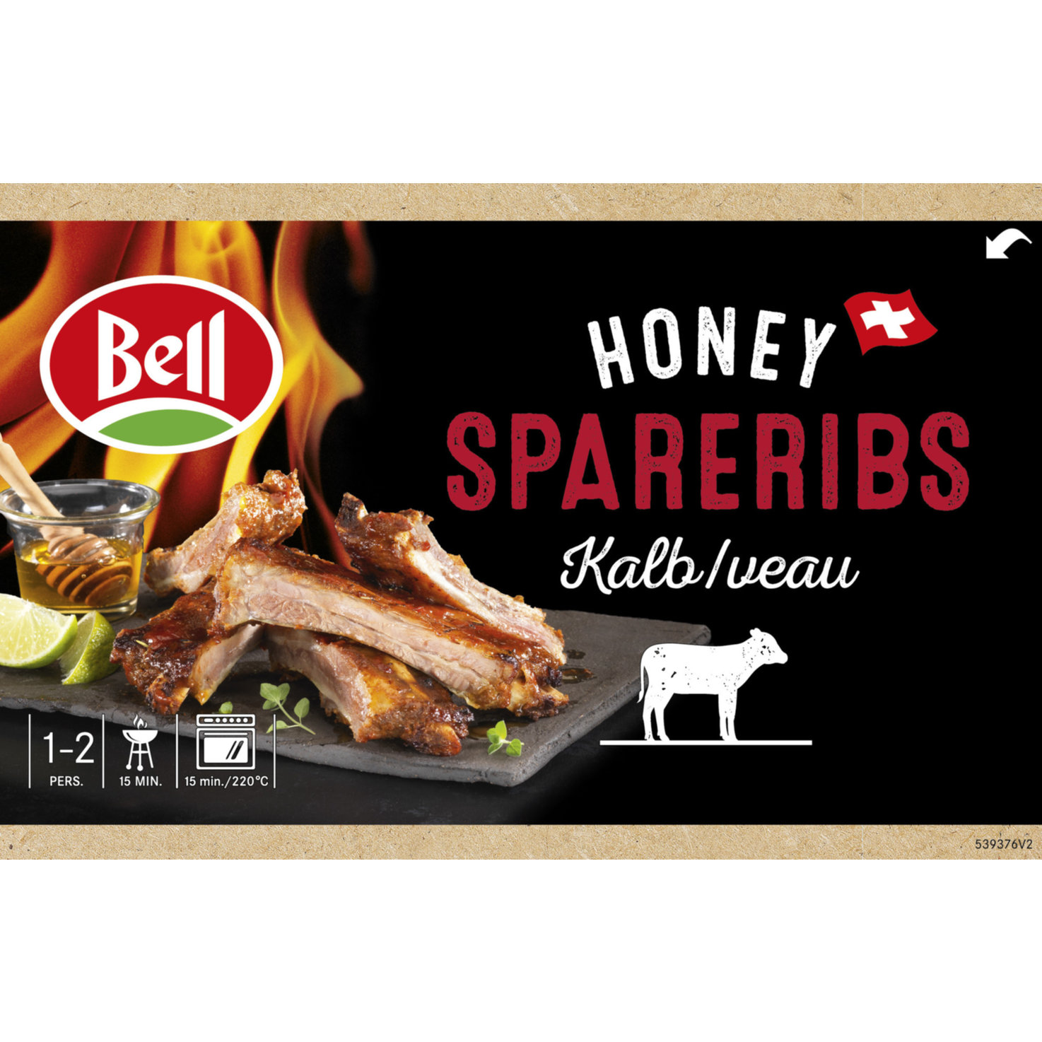 Bell Kalbsspareribs mit Honig mariniert 2 Stück 460g