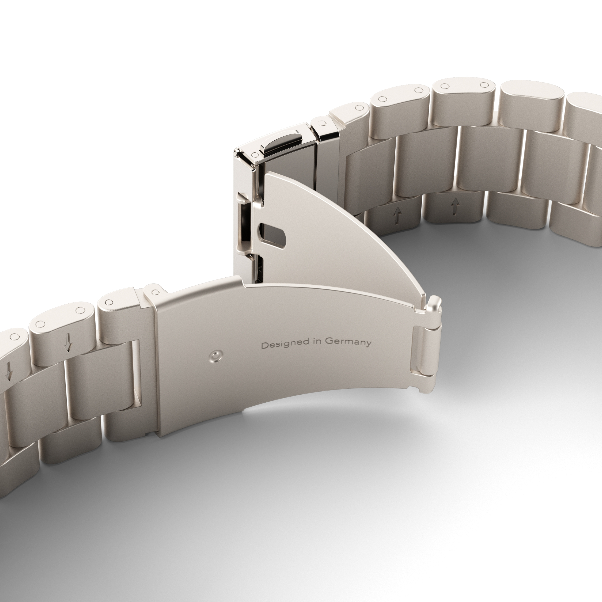 Link Bracelet 2 Apple Watch (42/41/40/38 mm) Edelstahl Gliederarmband mit Faltschliesse (AWS00209) - Champagne