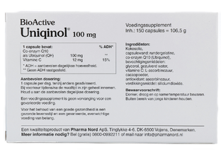 Pharma Nord BioActive Uniqinol 100mg Capsules 150CP