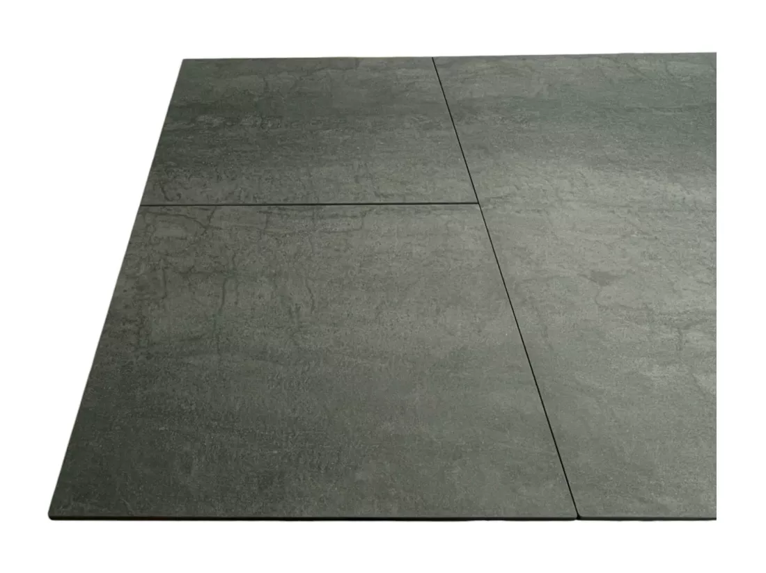Table haute en céramique extensible effet ardoise 160-270 cm LOMBARDIE