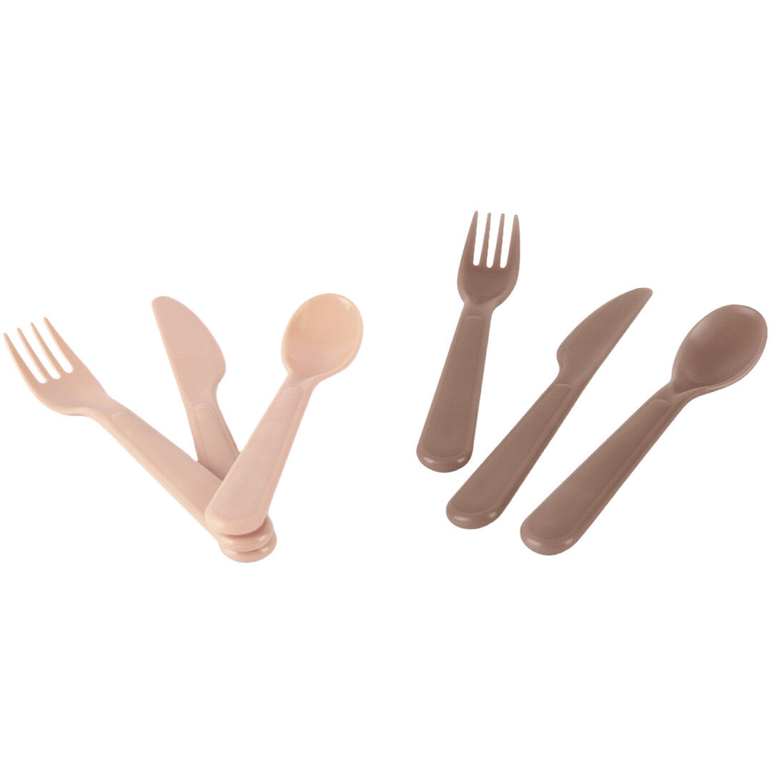 Dantoy kinderbestek nude - mocca - 6st