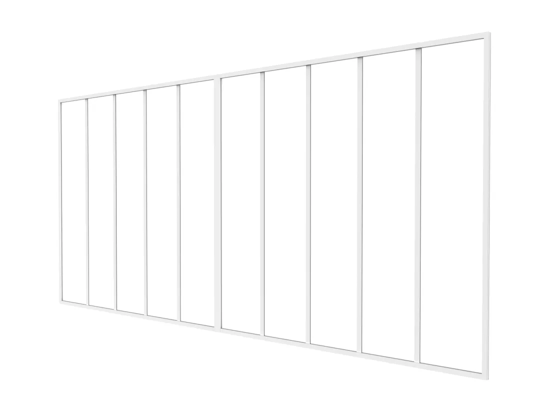 Connecteur pour verrière double - H130 cm - Blanc - TOLLESON