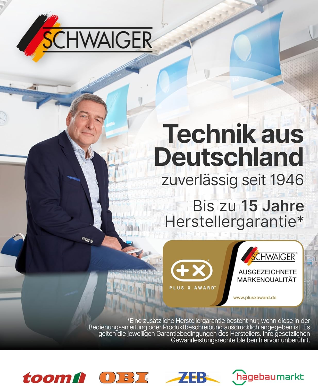 SCHWAIGER Balkonkraftwerk 2er Set mit Full Black Solarpanels 1000Wp I 2×500Wp Solarmodule inkl. Alu‑Ständer, 800W WiFi‑Wechselrichter & 5m Kabel I Plug & Play Solaranlage für Balkon & Garten