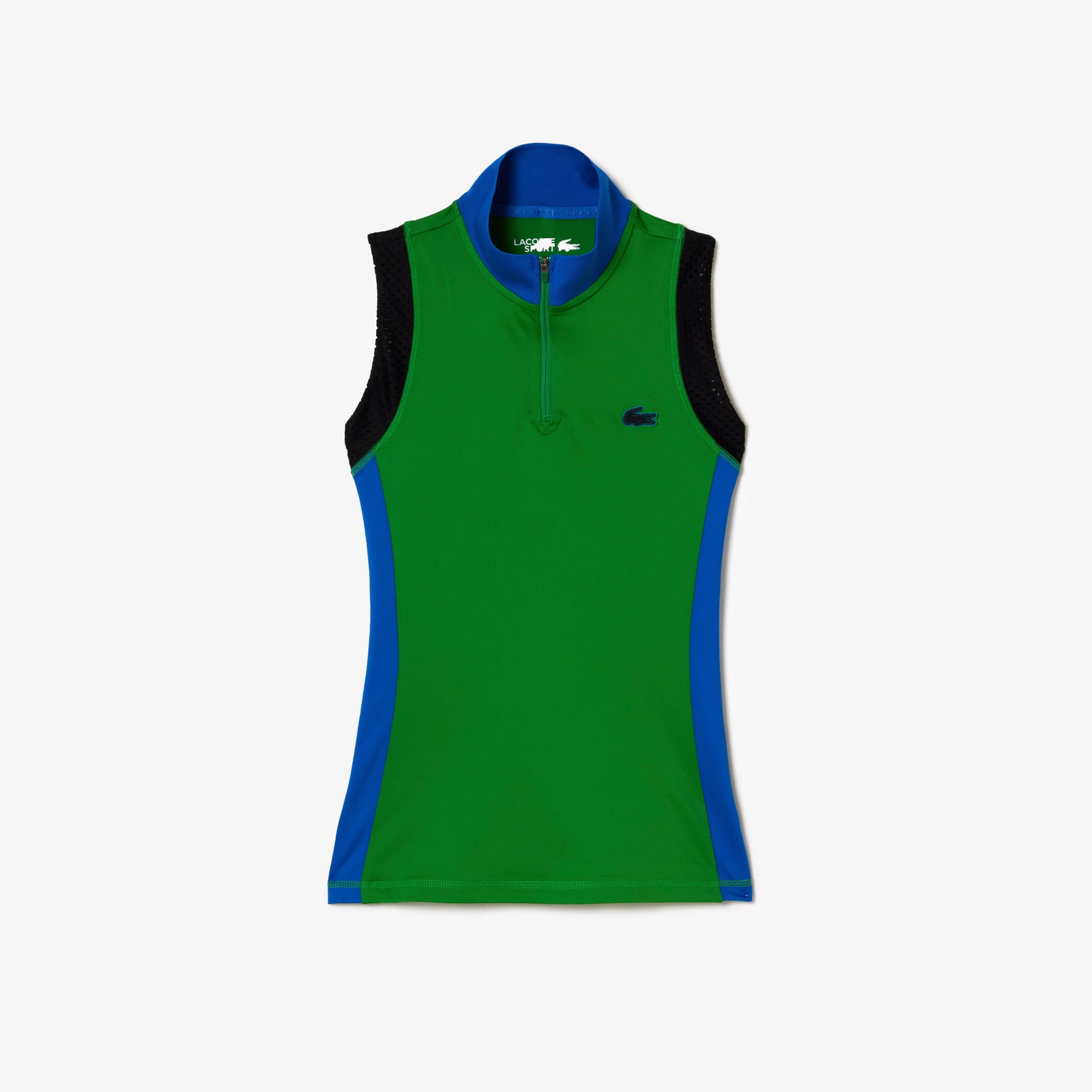 Polo sans manche femme Lacoste Tennis col zippé ultra-dry Manches Courtes - Vert - Lacoste - Femme