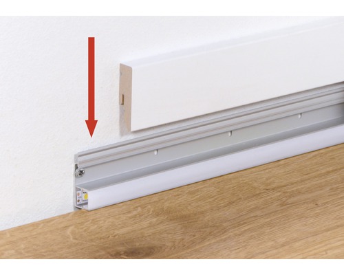 LED-kanaal aluminium voor plint 16x42x2400 mm