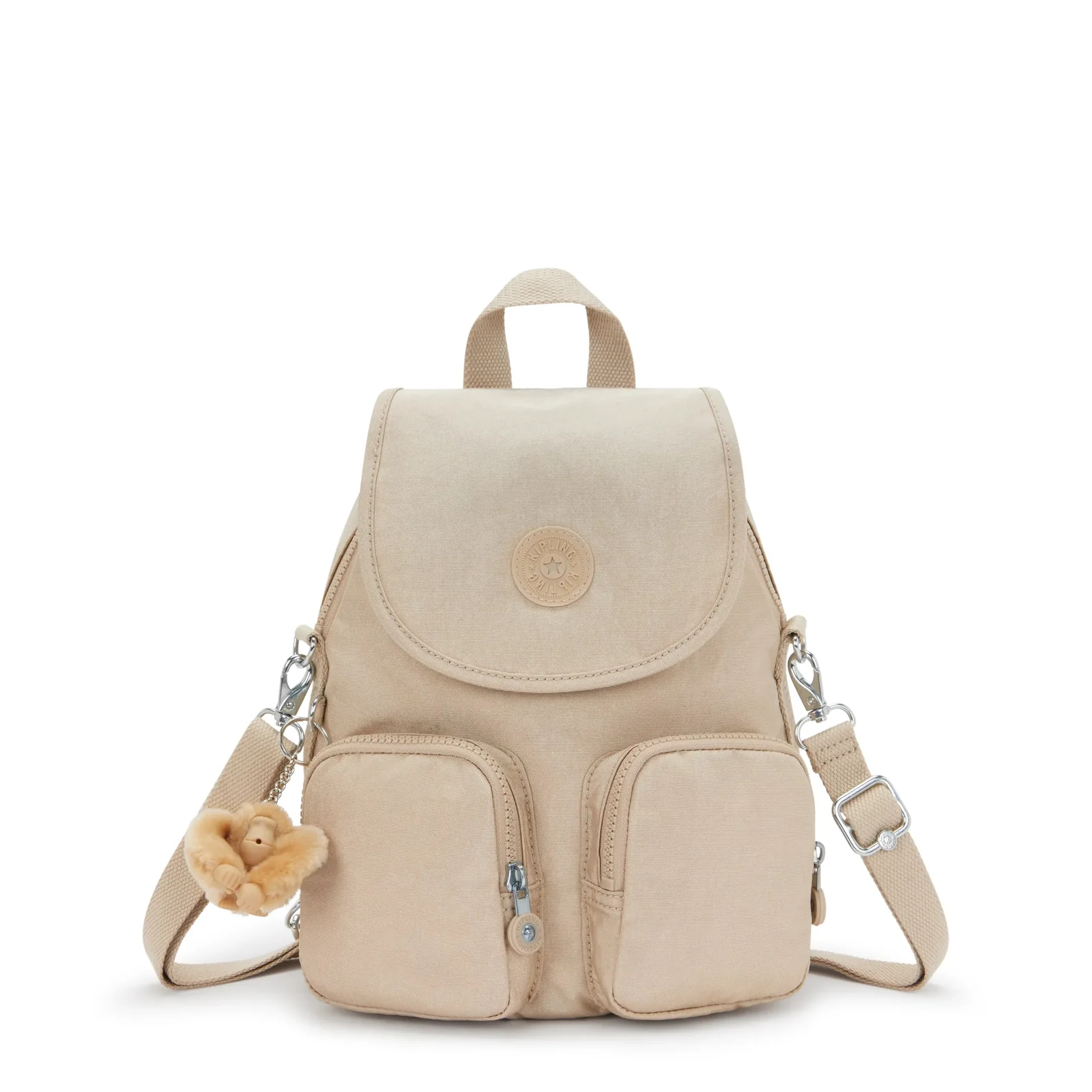 Kipling Firefly Up Rug/ Schoudertas Sparkled Beige