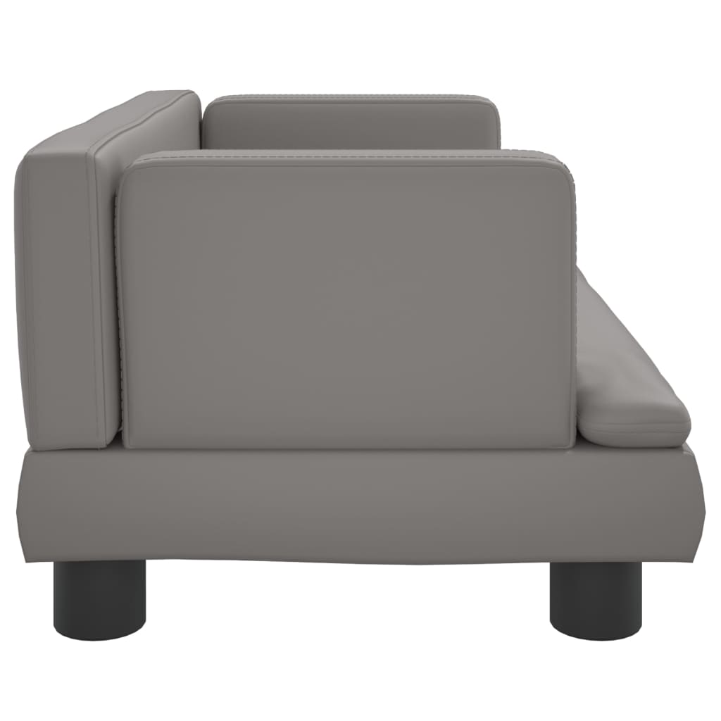 Cama para cães vidaXL em couro sintético, cinza, 60x40x30 cm