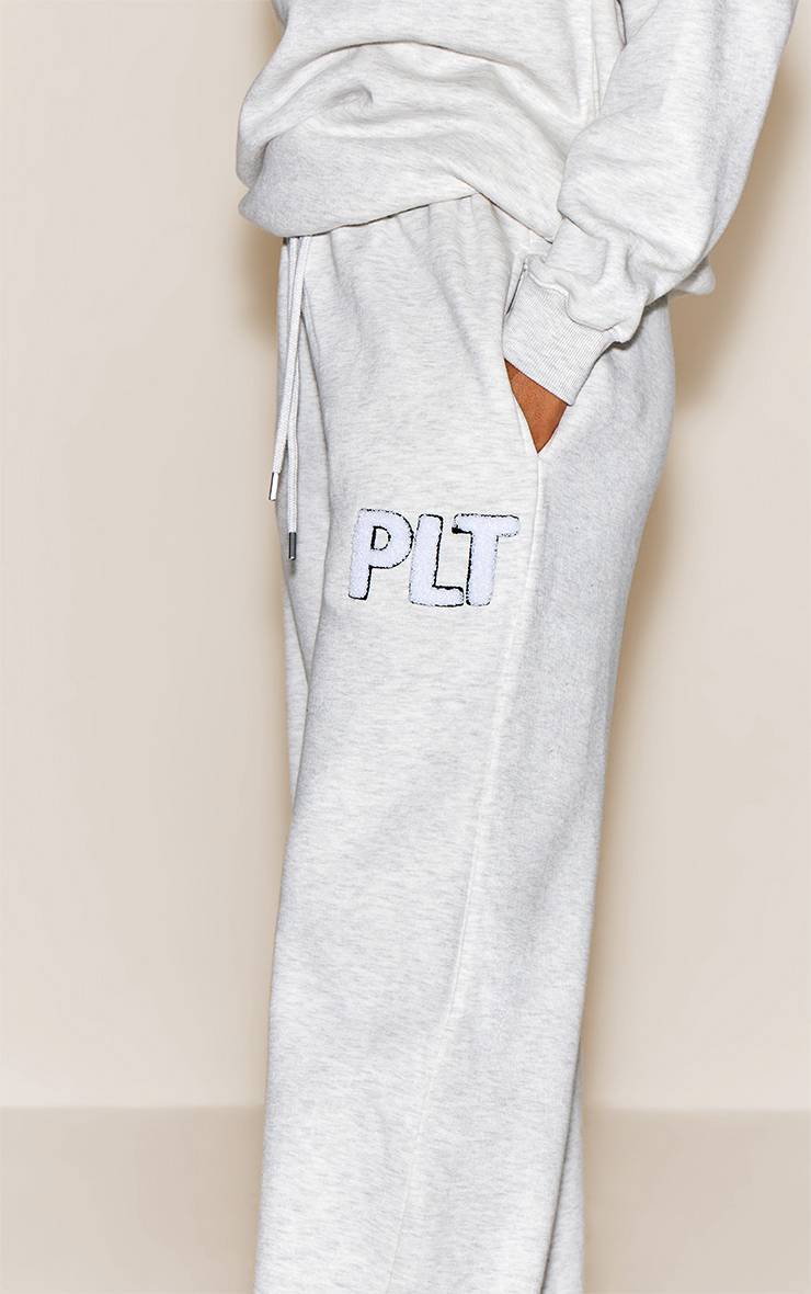 Gris Cendré Jogging Large En Molleton Avec Appliqué PLT