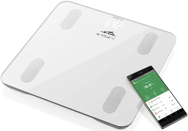 eta Körper-Analyse-Waage »Vital Fit« per App Auswertungvon 18 Körpermerkmalen