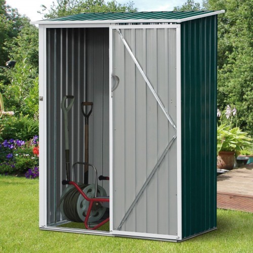 Casinha de jardim Outsunny com porta, verde