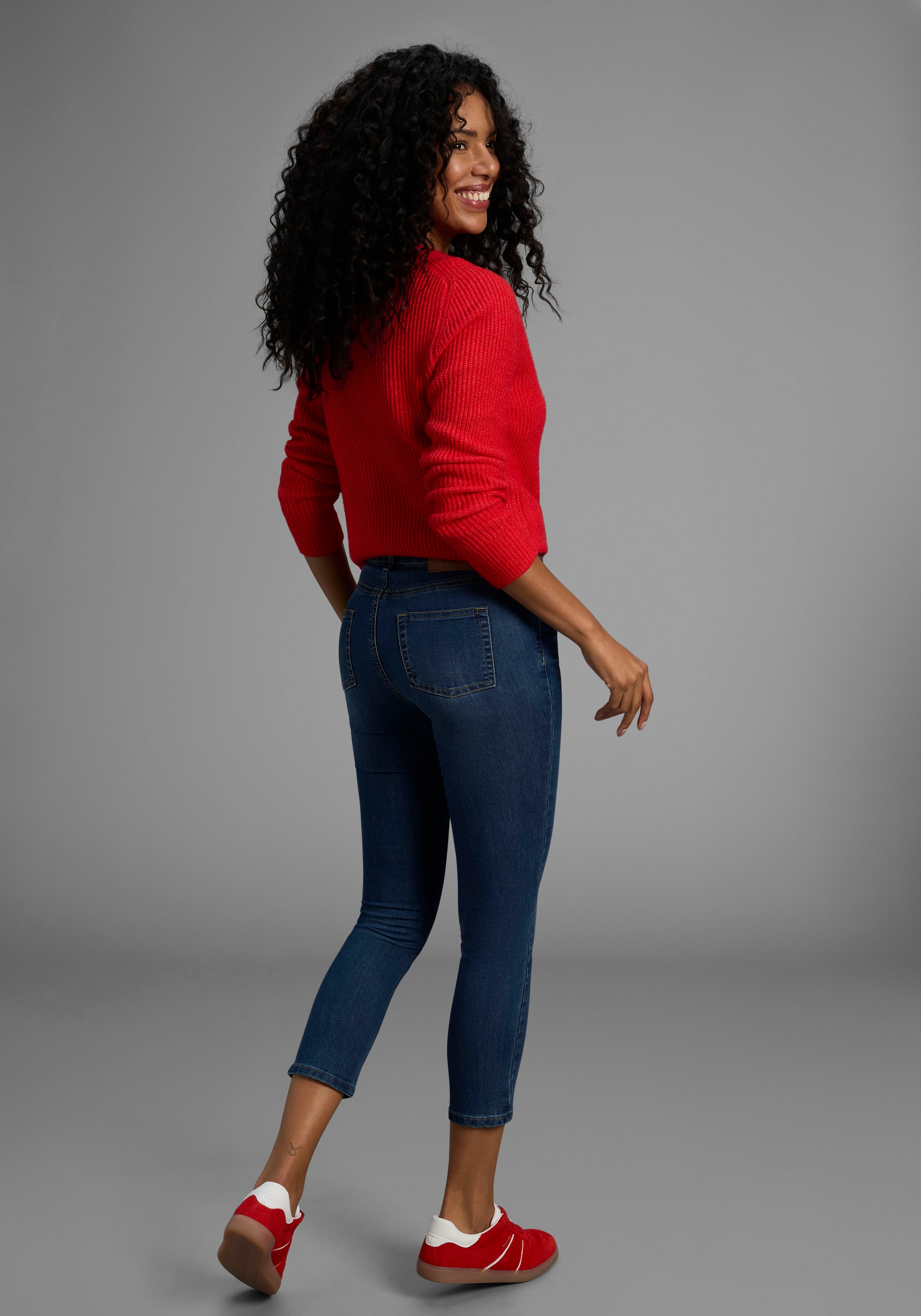 Arizona 7/8-Jeans »Shaping«, eng anliegend,  Röhrenjeans,  Used-Waschung,  High-Waist,  7/8-Länge