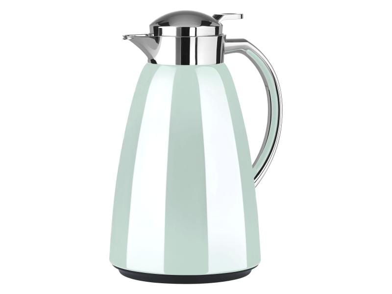 Emsa Thermoskanne Campo 1000 ml, Pastell Mint Isolierkanne mit Schraubverschluss und Ausgussknopf