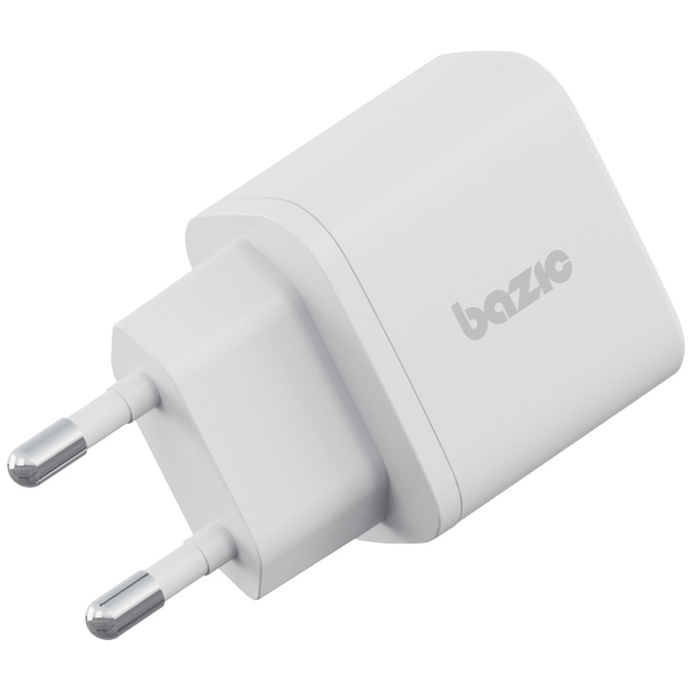 Bazic (by Energea) - (35W) Goport Velox USB C / USB A Ladegerät Netzteil Power Delivery 3.0 Quick Charge 3.0   (60W) USB C Ladekabel (CHR-GPVLX-EU-WHT) - Weiss