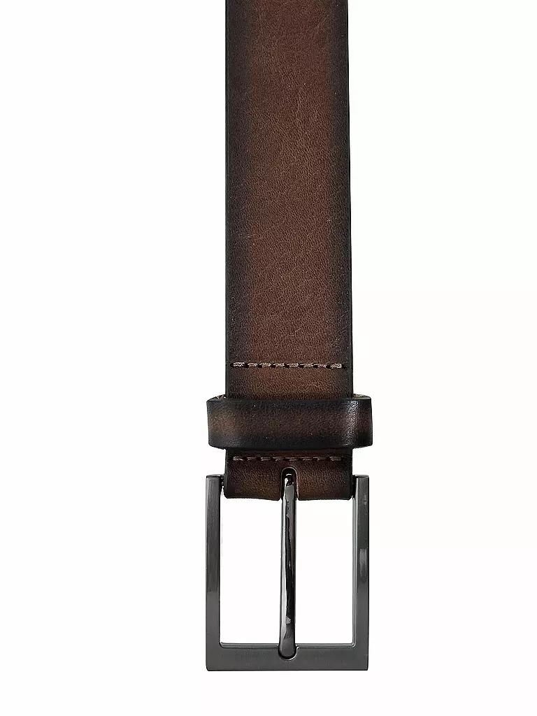 MAX CALVIN Ledergürtel braun