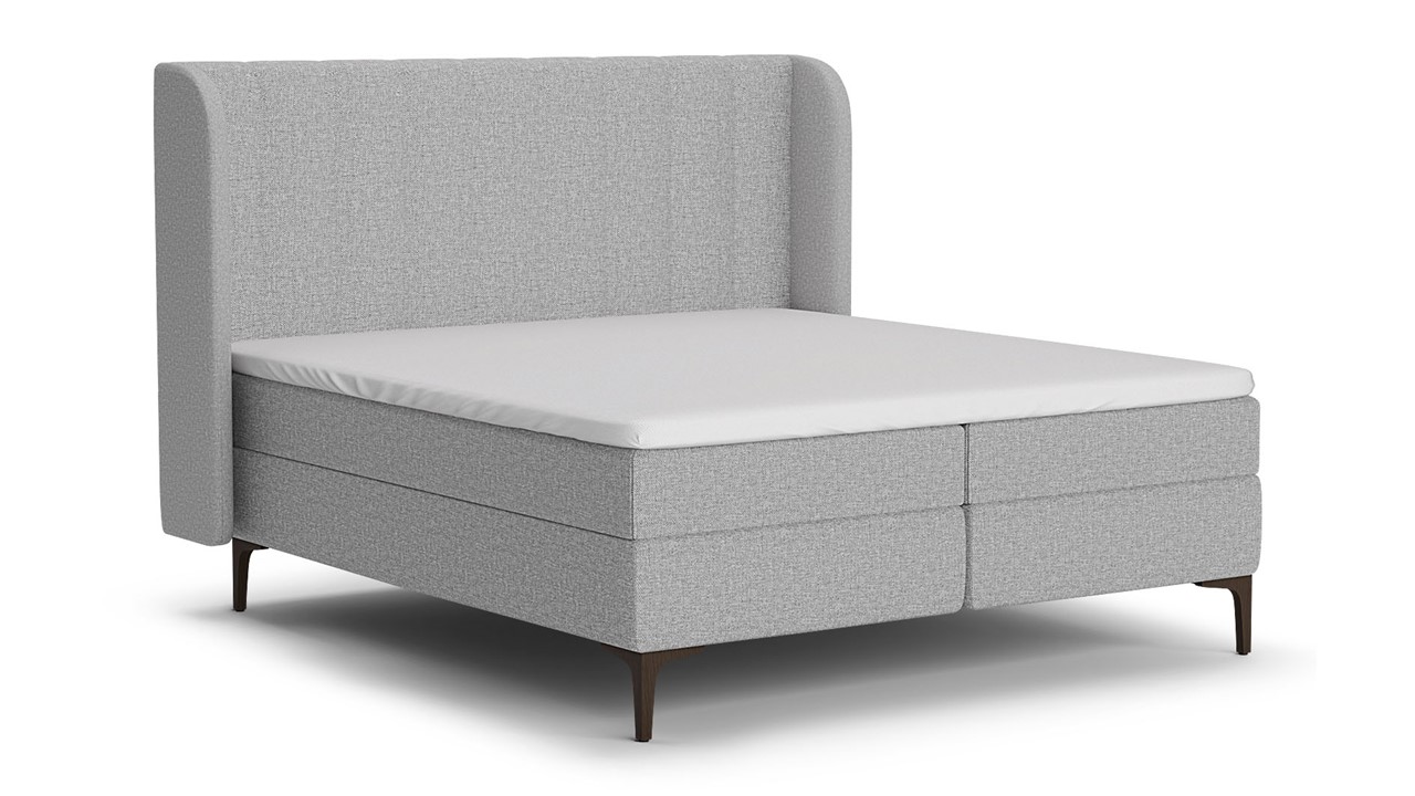 Boxspring Ivory - Linen touch light grey