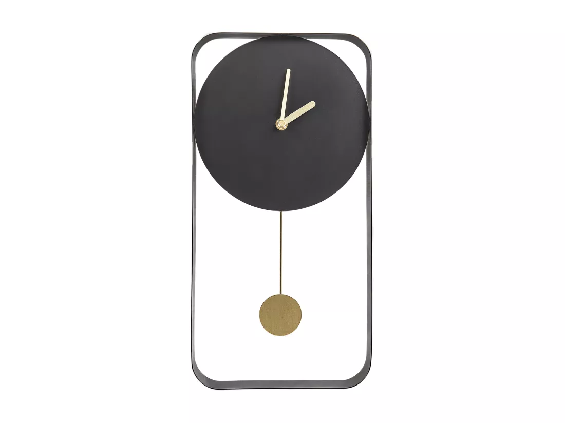 Horloge murale SERVOZ 21 cm Métal Noir