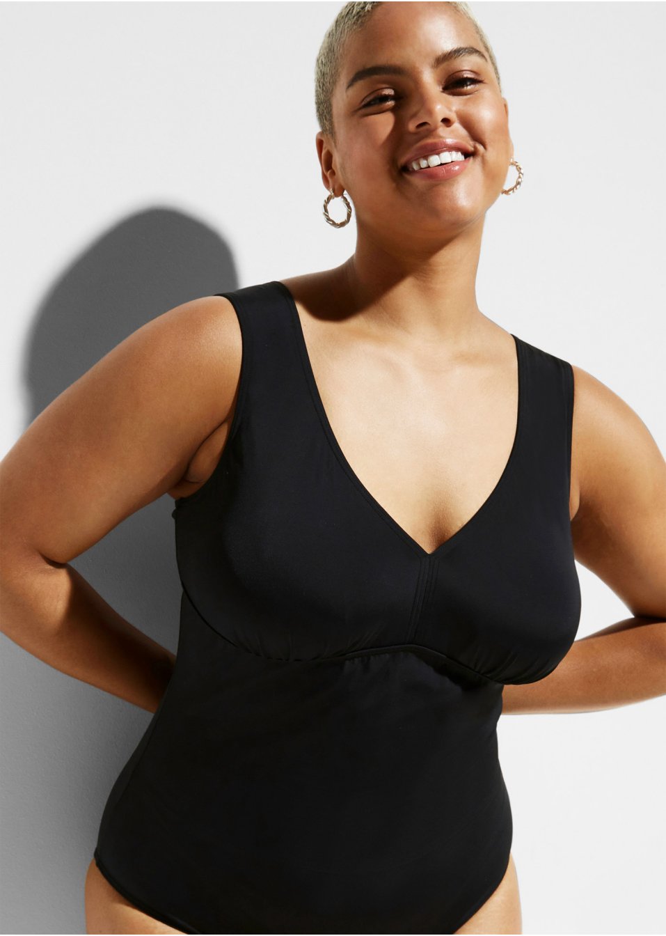 Maillot 1 pièce sculptant avec effet sculptant modéré, avec polyamide recyclé