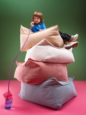 Wigiwama Kvadrat Puff, Pink Mousse